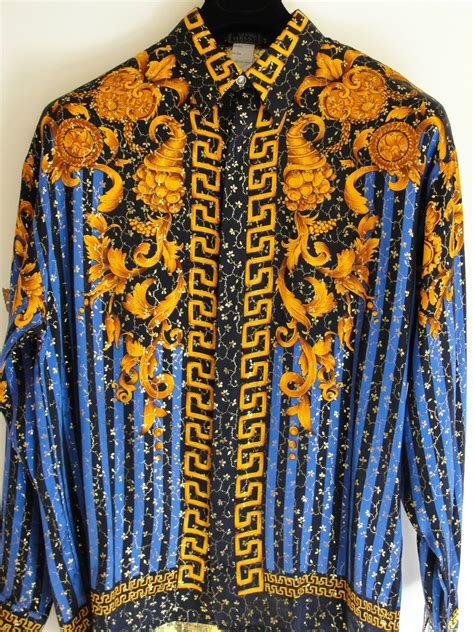 versace silks|men's vintage Versace silk shirts.